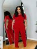 Women's Color Block Ribbed Knit Crop Top And Wide-Leg Pants Two-Piece Set Summer Trendy Oversized Loungewear_ecoleips.com