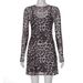 Women's Clothing Autumn New Fashion Personality Leopard Print Mesh See Through Dress_ecoleips.com