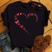 European And American Cross-border Foreign Trade Women's Clothing Heart Butterfly Print Round Neck Short-sleeve T-shirt_ecoleips.com