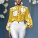 Women's Long Sleeve Loose Printed Shirt Top Blouse New_ecoleips.com