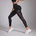 High-Waisted Color-Block Running Trousers Tummy Control Hip Lift Yoga Wear Fitness Sports Tight Leggings Nude Feel Women's Clothing_ecoleips.com