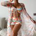 Women's Clothing Mesh Blouse Fashionable Sexy Leg Length Pants Three Piece Women's Swimsuit_ecoleips.com