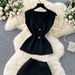 Women's Clothing Summer Fashion Set For Women Elegant Knitted Vest Top And Sheer Skirt Style Clothing Trendy Outfit_ecoleips.com