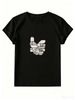 Women Classic Slim Cotton T-Shirt, Solid Black & White Short Sleeve Tee, Comfortable Fitted Casual Daily Top_ecoleips.com