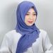 Muslim Accessories "Elegant Rhinestone-Trimmed Chiffon Square Scarf – Versatile Headwrap & Shawl For Women, Lightweight & Stylish"_ecoleips.com