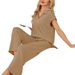 Women's Clothing New Summer Clothing Women's Suits Vest Tops Casual Trousers Wide Leg Pants_ecoleips.com
