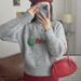 girl South Korea Dongdaemun Christmas Cartoon 3D Decor Round Neck Pullover Sweater For Women Autumn Winter New Simple Knitted_ecoleips.com