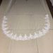 3M Cathedral Veil – Single Layer Chantilly Lace Bridal Face Veil (Ivory/White, Polyester, A-Line Hem, 3D Floral Embroidery, Wholesale Ready)_ecoleips.com