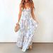 Summer New Arrival Women's Sleeveless Backless Elegant Suspender Dress Print_ecoleips.com