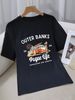 Women's Casual Round Neck Short Sleeve T-Shirt Multi-Color American Style Simple Fashionable Sports Top Solid Printed Loose Fit_ecoleips.com