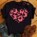 Independent Brand Fashion Simple Loose Butterfly Heart Short-sleeve T-shirt For Women_ecoleips.com