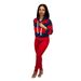 X6005 Exclusive For Cross-border Sales: Striped Patchwork Hooded Sweatshirt Pants Set, Bestseller, European And_ecoleips.com