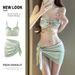 Women's Summer Three Piece Swimsuit Set Push Up Slimming High End Vacation Bikini New Style For Hot Springs_ecoleips.com
