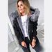 Women's Clothing Retro Denim Jacket Warm Medium Long With Large Fur Collar Ripped Coat_ecoleips.com