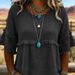Voya Women's Textured Fur Fringe Retro Round Neck Short Sleeved Top With Fringed Cuffs And Multiple Colors To Choose From_ecoleips.com