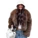 Autumn And Winter Fur Jacket Short Tokas Fur Women's Casual European And American Street Fox Fur Jacket_ecoleips.com