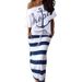 Women's Clothing Two Piece Suit One Shoulder Navy Style Anchor Print Skirt Suit For Women_ecoleips.com