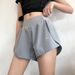 New Style Of Sports Shorts, Fake Two-piece Running Shorts, Quick Drying Anti Glare Yoga Pants, Pocket Fitness Shorts For Women_ecoleips.com
