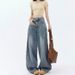Retro High-waisted Wide-leg Jeans For Women, 2026 New Style, Loose Fit, Slimming, Casual, Drapey, Straight-leg,_ecoleips.com