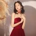 Toast Dress Bride 2025 New Long Wine Red Wedding Evening Dress Sexy Tube Top Atmospheric Satin Slim Female_ecoleips.com