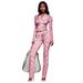 Women's Clothing Women's Fashion Leopard Print Streetwear Set Zip Up Long Sleeve Jacket And Trousers European American Style Casual Outfit_ecoleips.com