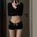 American Style Spicy Girl Low Waist Jeans Women Summer Stretch Straight Shorts Versatile Tight A-line Hot Slimming Pants_ecoleips.com