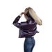 Vintage-Inspired PU Leather Jacket For Women – Slim-Fit Biker Style With Zipper Detail (Black/Burgundy, S-L)_ecoleips.com