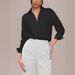 Women's Casual Loose V-Neck Long Sleeve Shirt Onesie_ecoleips.com