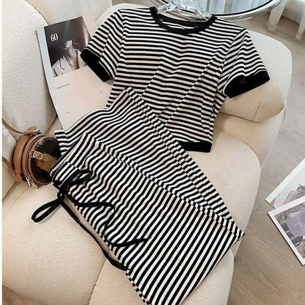 Women's Clothing Women's Suits Summer Fashion Age Reducing Temperament Design Casual Slim Two Piece Suit Trendy_ecoleips.com