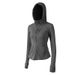 Women's Clothing Autumn And Winter New Style Drawstring Hooded Jacket Solid Color Zipper Cardigan Yoga Sports Fitness Clothes Jacket For Women_ecoleips.com