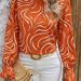 Women's Clothing Women's Printed Ruffled Long Sleeve Shirt Ruffled Collar Top Style Spring Autumn Fashion For Formal & Casual For Women_ecoleips.com