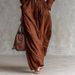In-stock Cross-border European And American Zip-up Collar Elastic Waist Long Dress, Vacation Style Women's Clothing_ecoleips.com