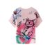ng2510292 Miyake Fashion Versatile Age-Reducing Printed Short Sleeve T-Shirt For Women Summer 2025 New High-End Pleated Slim Top_ecoleips.com