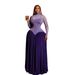 Women's Clothing Elegant Women's Long Sleeve Patchwork Pleated Dress - Stand Collar Slim Fit For Office & Evening Wear_ecoleips.com