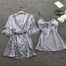 Popular Pajamas Silk Nightgowns Large Size Home Underwear Nightgowns_ecoleips.com