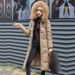 Women’s Slim-Fit Long Parka Coat With Raccoon Fur Hood – Winter Warm Trench Jacket, Thickened Insulated Outerwear, Russian-Inspired Style_ecoleips.com