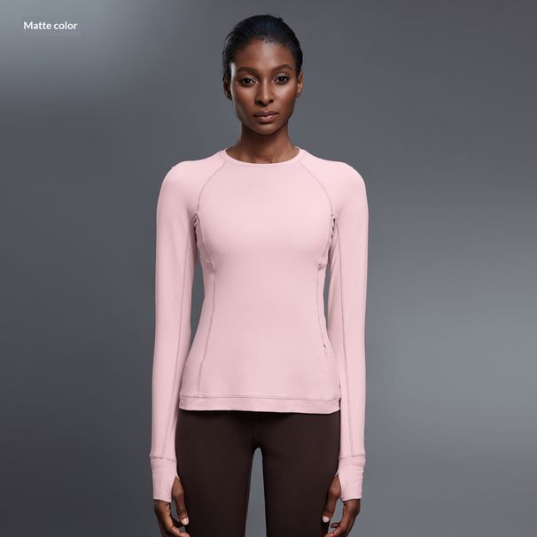 Autumn Long Sleeved Yoga Wear, Outdoor Running Fitness Wear, Top With Invisible Pockets, Sports T Shirt, Women's D25149_ecoleips.com