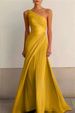 Elegant One-Shoulder Long Evening Gown Slim Fit Formal Party Dress for Banquet Prom Women's Clothing_ecoleips.com