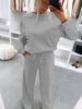 Women's Clothing Oversized Lounge Set – Drop Shoulder Top & Drawstring Pants (6 Colors, S-XXL)_ecoleips.com