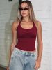 Dulzura Halter Sleeveless Backless Slim Crop Top Women'S Solid Sexy Casual Y2K Top Party Club Streetwear Summer Outfit Wholesale_ecoleips.com