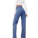 Cross-border Foreign Trade Women's Clothing, New European American Style Washed Denim Jeans For Women, 2025 Autumn And_ecoleips.com