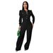 Women's Clothing Personalized Line Stitching Long Sleeved Sports Fitness Jumpsuit_ecoleips.com