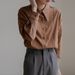 2025 Nvyis2025 Spring Pointed Collar A Niche French Style Top, Loose Casual Shirt For Women With Long Sleeves_ecoleips.com
