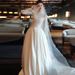 Women's Clothing Elegant Style Long Sleeved Lace Wedding Dress Luxurious Spring Bridal Gown With Train For Reception_ecoleips.com