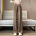 Women's Clothing Suit Pants Women Spring And Autumn High Waist Drape Wide Leg Pants New Summer Thin Casual Narrow Straight Pants_ecoleips.com