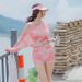 Pink Two Piece Swimsuit For Slightly Chubby Girls Conservative Slimming Sun Protective Cover Up Perfect For Hot Springs And The Beach_ecoleips.com
