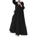 Aria Basics Aria Basics European And American Cross-border Temu2026 Women's Long Flared Dress, Autumn Long-sleeve V-neck Ruffle Short-sleeve_ecoleips.com