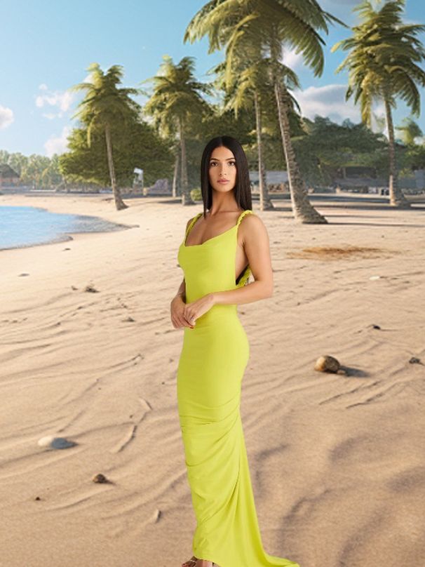 Women's Clothing Fashion Temperament Suspenders Backless Deep V Skirt Waist Dress_ecoleips.com