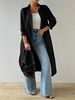 Women's Fashion 2025 Autumn Versatile Long Sleeve Solid Color Cardigan Shirt_ecoleips.com