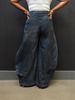 Women's Clothing Retro Distressed Washed Denim Jeans Reversed Waistband Regular Fit Spring/Autumn Solid England Fashion_ecoleips.com